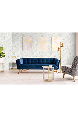 Papağan ve Tropikal Bitkili Trend Duvar Kağıdı 9905-1: Beyaz | Ce, Iso 9001, Iso 10002, Iso 14001