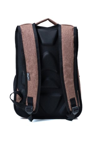 Çok Gözlü Ergonomik Sırt Çantası Su İtici Unisex Okul, Günlük ve Seyahat Çantası Kahverengi