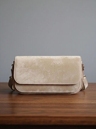 Süet Kadın El Çantası & Omuz Çantası Ayarlanabilir Askılı