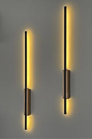 Pilli Kılıç Aplik Gece Lambası Ahşap Kasa Natürel Renk 2 Adet (70 cm)