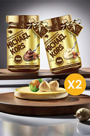 Love Michael Kors Praline Dı Cioccolato Al Latte Pralin Fındık Kreması + Krokan Fındık Ezmesi 330gx2