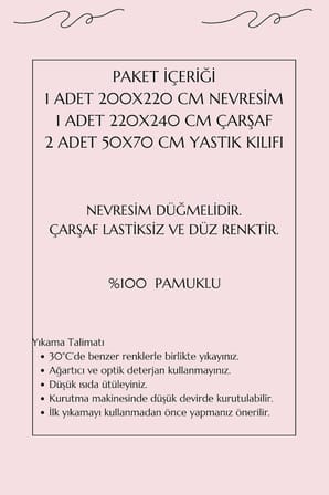 Çift Kişilik Ranforce Nevresim Takımı %100 Pamuklu Butterfly