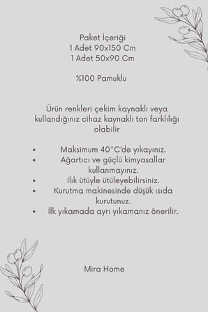 2 Parça Banyo Havlu Takımı %100 Pamuklu Çubuk Desen Kahverengi
