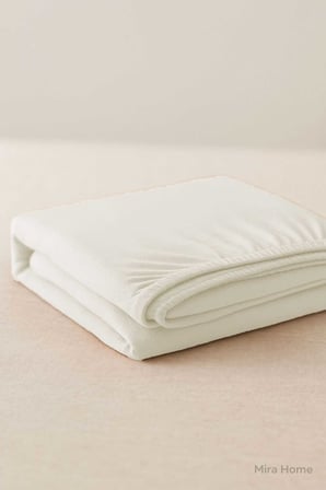 Çift Kişilik Düz Penye %100 Pamuklu Lastikli Çarşaf 160X200 Newsheet Ekru