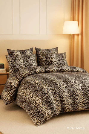 Çift Kişilik Pamuklu Nevresim Takımı Wild Leopard