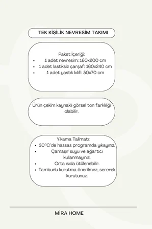 Pembe Çiçek Desenli Pamuklu Tek Kişilik Nevresim Takımı