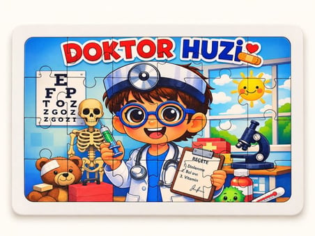 Doktor H - 24 Parça Ahşap Puzzle