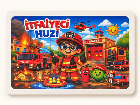 İtfaiyeci H - 24 Parça Ahşap Puzzle