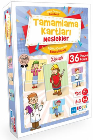 Blue Fus Tamamlama Kartları Meslekler - Eğitici Oyunlar 36 Parça