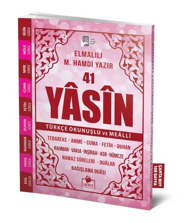 41 Yasin Çanta Boy Türkçe Okunuşlu ve Mealli Pembe Kapak