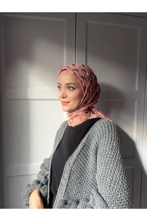 Çiçek Baharı Desen Bambu Eşarp