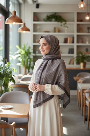 Circle MK Desen Pamuklu Şal