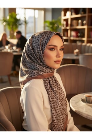 Circle MK Desen Pamuklu Şal