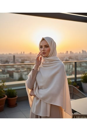 Moda Kaşmir Misto Çizgili Pamuklu Şal