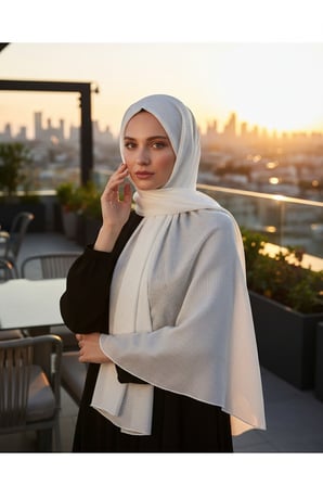 Moda Kaşmir Misto Çizgili Pamuklu Şal
