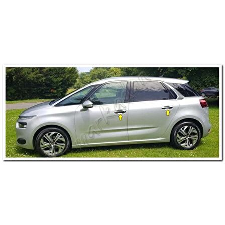 Markadan Citroen C4 Picasso Krom Kapı Kolu 2006-2013 4 Kapı Paslanmaz Çelik