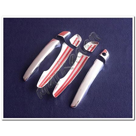 Markadan Citroen DS5 Sensörsüz Krom Kapı Kolu 2012 Sonrası 4 Kapı 8 Parça Paslanmaz Çelik