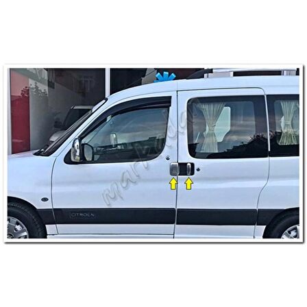 Markadan Citroen Berlingo Krom Kapı Kolu 1996-2008 4 Kapı Paslanmaz Çelik
