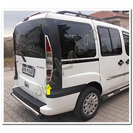 Markadan Fiat Doblo Krom Stop Çerçevesi 2000-2006 2 Parça Paslanmaz Çelik