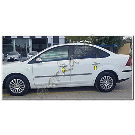 Markadan Ford Focus Sedan Krom Kapı Kolu 2005-2011 4 Kapı Paslanmaz Çelik