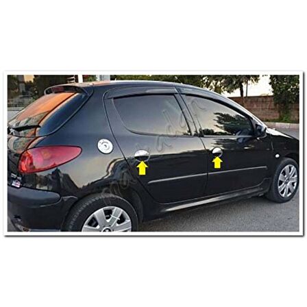 Markadan Peugeot 206 Krom Kapı Kolu 1998-2012 4 Kapı Paslanmaz Çelik