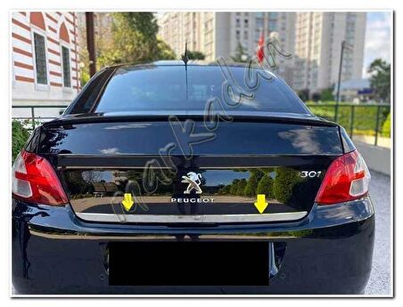 Markadan Peugeot 301 Krom Bagaj Alt Çıta 2012 Sonrası Paslanmaz Çelik