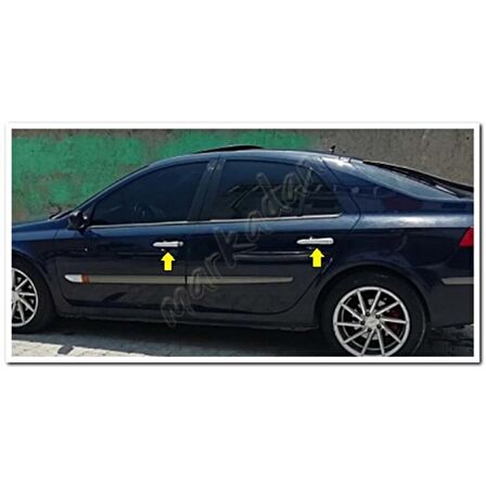 Markadan Renault Laguna 2 Krom Kapı Kolu 2003-2008 4 Kapı Paslanmaz Çelik
