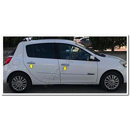 Markadan Renault Clio 3 HB Krom Kapı Kolu 2006-2011 4 Kapı Paslanmaz Çelik