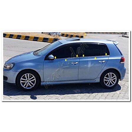 Markadan VW Golf 7 Krom Cam Çıtası 2012 Sonrası 4 Parça Paslanmaz Çelik