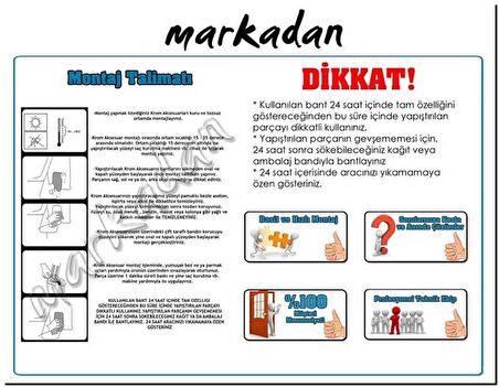 Markadan VW Caddy Krom Kapı Eşiği 2004-2014 4 Parça Paslanmaz Çelik