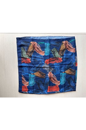 Fırça Desenli Bambu Eşarp (Bordo, Siyah, Lajivert Tonlar)