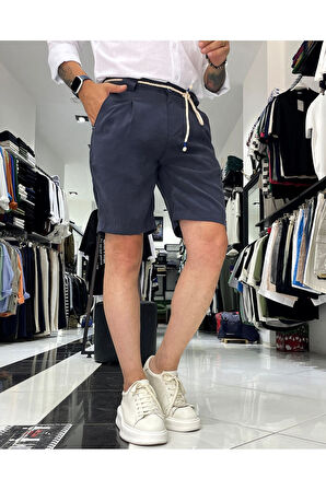 Modal Kemer Detaylı Erkek Şort