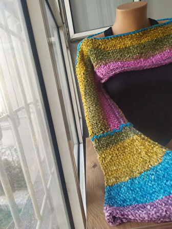 Mevsimlik Kadife Bolero Handmade
