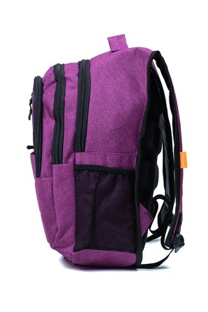 Çok Gözlü Ergonomik Sırt Çantası Su İtici Unisex Okul, Günlük ve Seyahat Çantası Mor