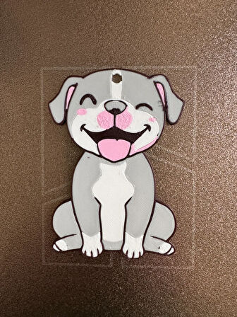 Mutlu Köpek Yavrusu Anahtarlık 1 Adet - Çevre Dostu PLA