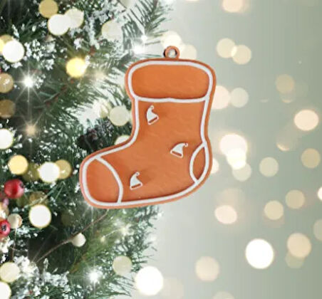 Noel Baba Çorap Noel Süsü 1 Adet - Çevre Dostu PLA