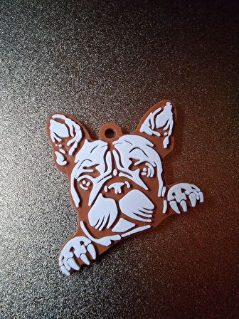 Fransız Bulldog Anahtarlığı - Çevre Dostu PLA