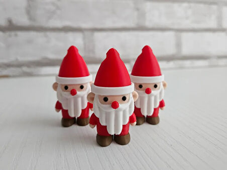 Sevimli Claus Christmas Anahtarlık 1 Adet - Çevre Dostu PLA