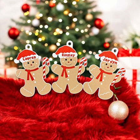 Özelleştirilebilir Gingerbread İnsan Süsleri 1 Adet - Çevre Dostu PLA
