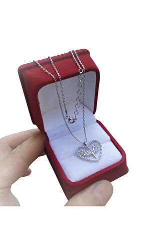 Modahilye 925 Ayar Gümüş Mikail Kılıcı Kalp Tasarım Kolye