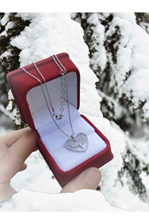 Modahilye 925 Ayar Gümüş Mikail Kılıcı Kalp Tasarım Kolye