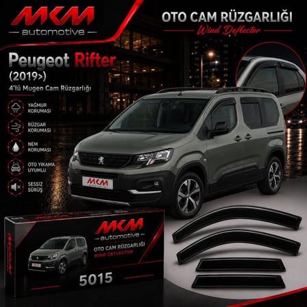 MKM PEUGEOUT RİFTER 2019 VE ÜZERİ 4'LÜ CAM RÜZGARLIGI