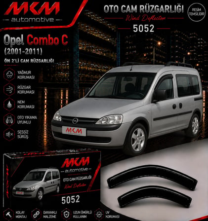 MKM Opel Combo C Ön Mugen Cam Rüzgarlık Seti
