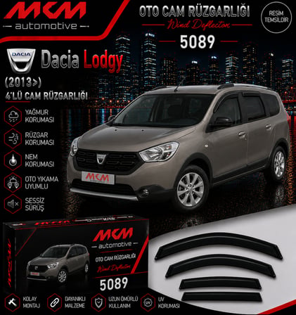 MKM Dacia Lodgy 4'lü Mugen Cam Rüzgarlık Seti