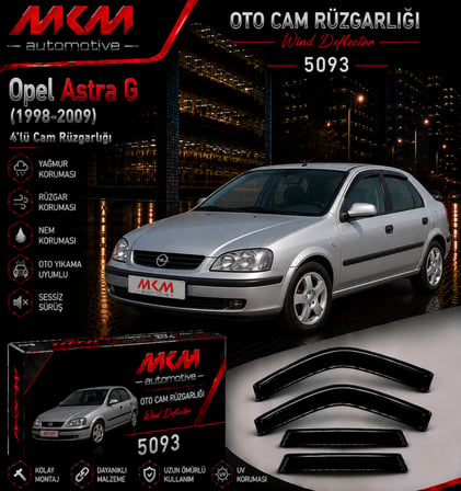 MKM Opel Astra G 4'lü Mugen Cam Rüzgarlık Seti