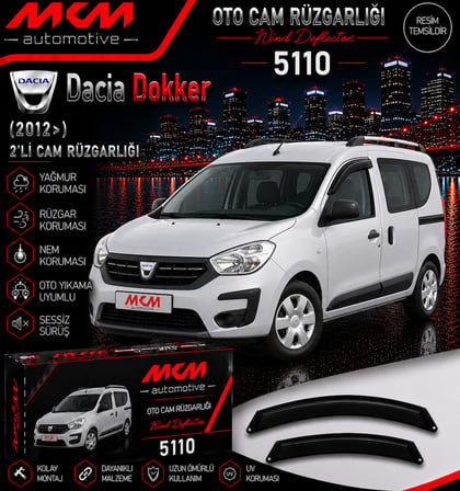 MKM Dacia Dokker Ön Mugen(2'li) Cam Rüzgarlık Seti