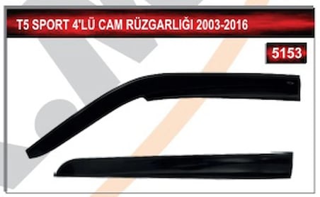 MKM T5 SPORT 4'LÜ CAM RÜZGARLIĞI 2003-2016