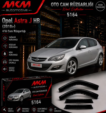 MKM Opel Astra J (HB) 4'lü Mugen Cam Rüzgarlık Seti