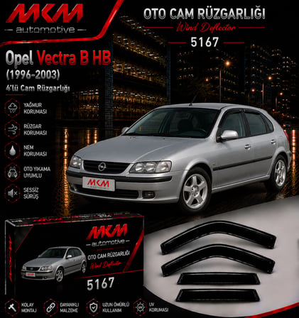 MKM Opel Vectra B (HB-50) 4'lü Mugen Cam Rüzgarlık Seti