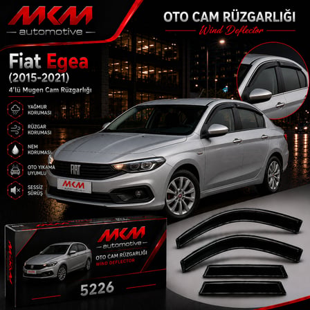 MKM FİAT AEGEA 4'LÜ MUGEN CAM RÜZGARLIĞI HB-SEDAN 2015 VE ÜZERİ 